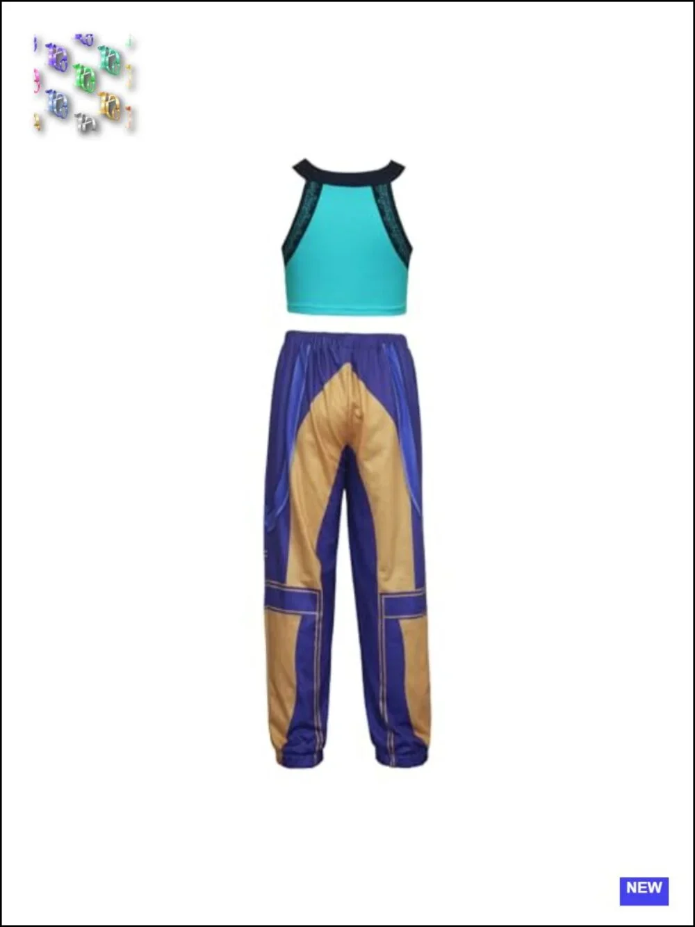 Kids Demon Girls Cosplay Halloween Costume Set with Pants 3-14 Yrs